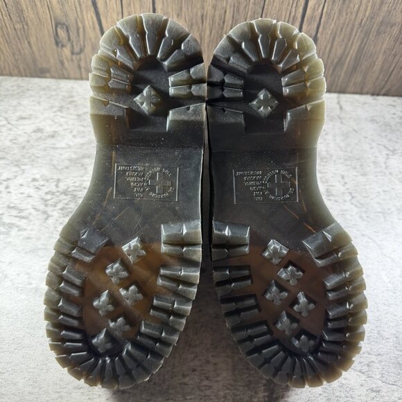 Dr. Martens Jadon Platform Combat Boots Size W6 M5 Black Leather Punk Goth Docs - Picture 8 of 9